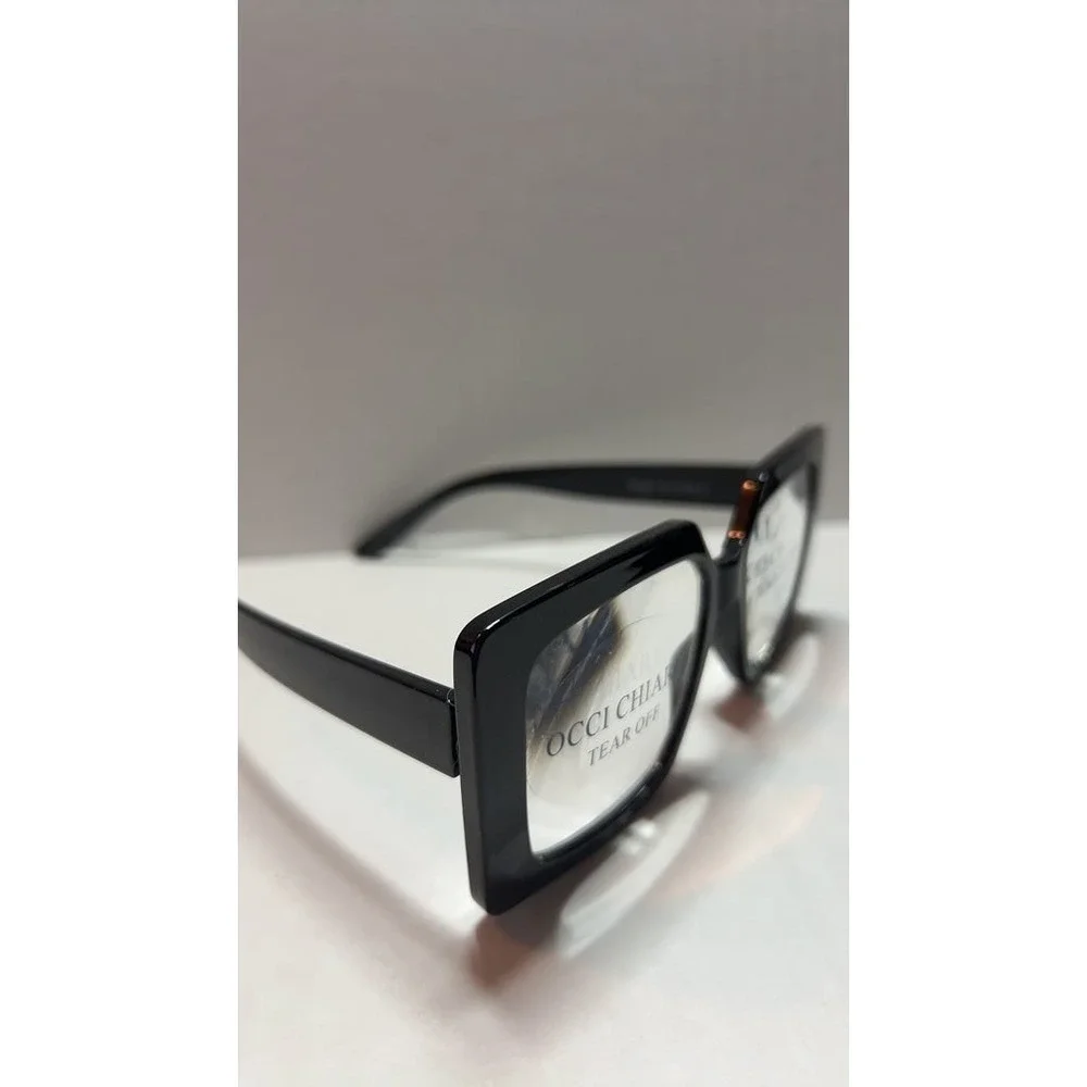 Occi Chiari Black Square Eyeglasses with Case